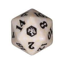 MTG Random sided D20 Dice Adventures in the Forgotten Realms - White